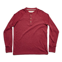 Puremeso Raglan Henley - Tibetan Red