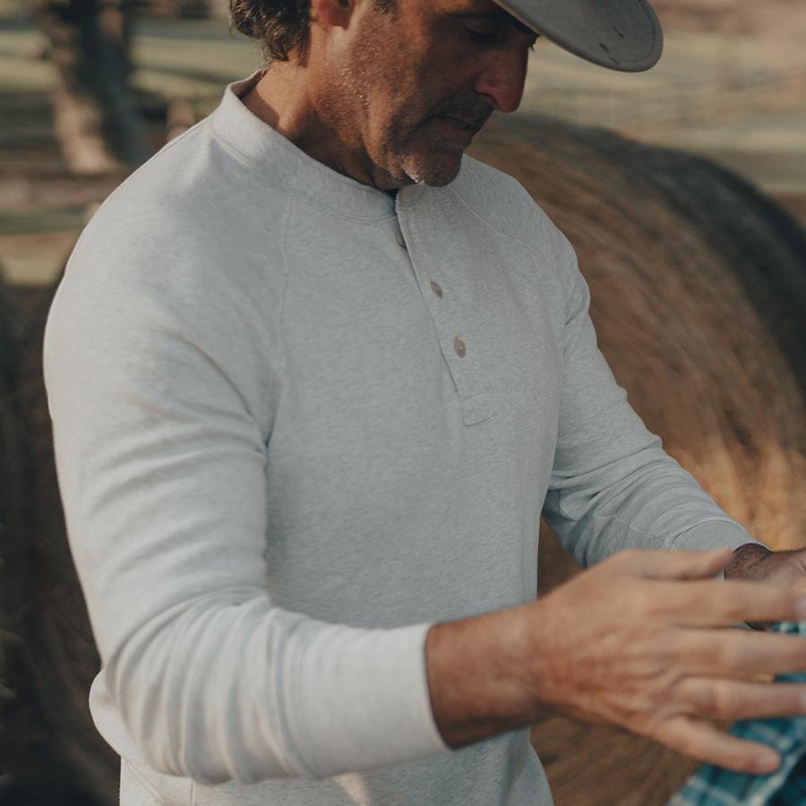 Puremeso Raglan Henley - Stone