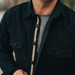 Senior Wool Shirt Jacket - Navy