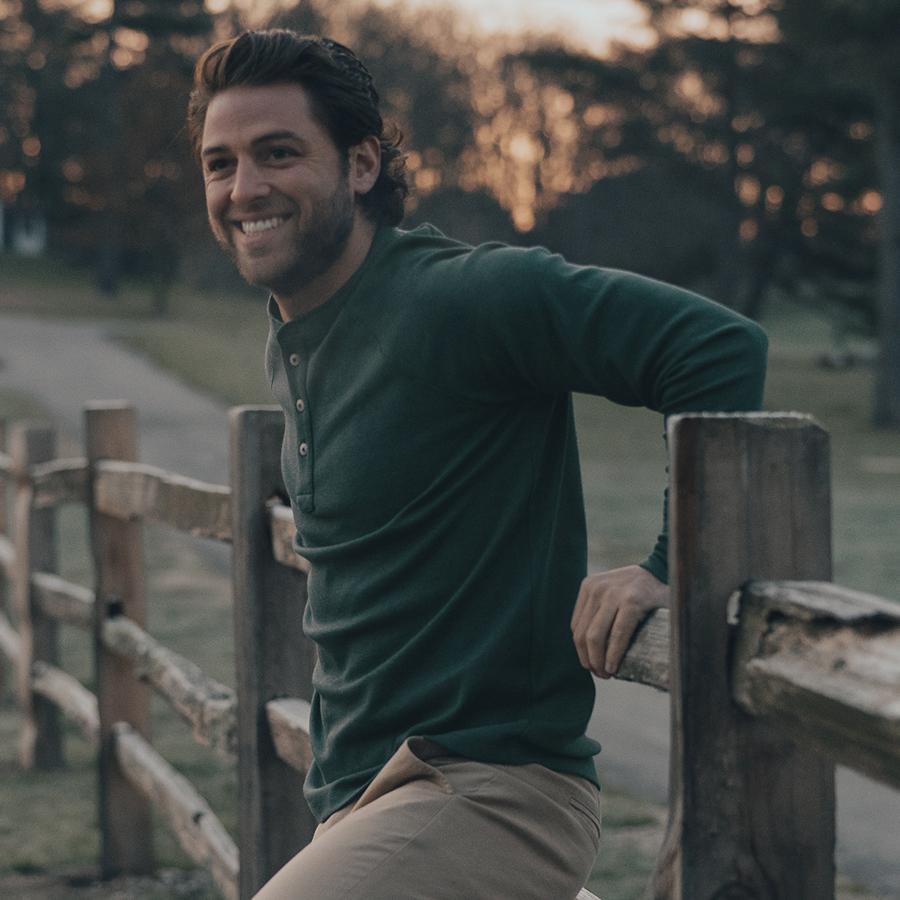 Puremeso Raglan Henley - Green Gables