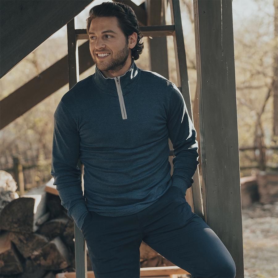 Puremeso Quarterzip - Navy