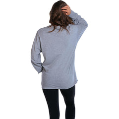 Boyfriend Long Sleeve Athletic Inspired T - Grey