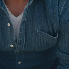 Jonathan Indigo Double Cloth Button Up Shirt