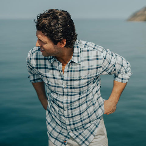 Clayton Twill Button Up Shirt - Navy