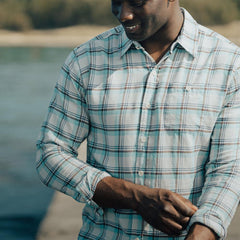 Clayton Twill Button Up Shirt - Pacific