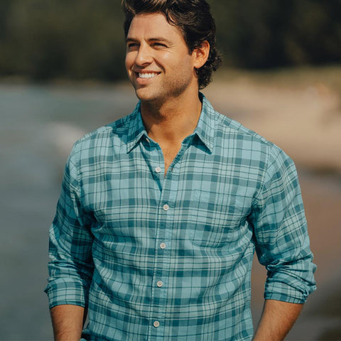 Delmar Twill Button Up Shirt - Blue