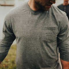 Vintage Bear Long Sleeve T-shirt - Tri Blend Grey