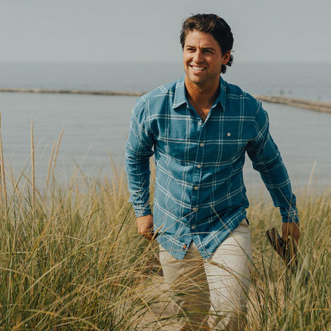 Kirkwood Twill Button Up Shirt - River