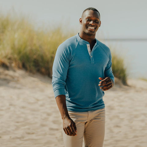 LS Lightest Weight Puremeso Henley - River