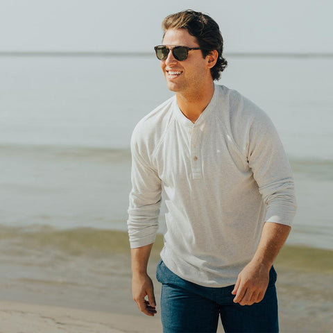 LS Lightest Weight Puremeso Henley - Stone