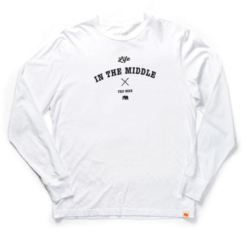 Life in the Middle Long Sleeve T -  White