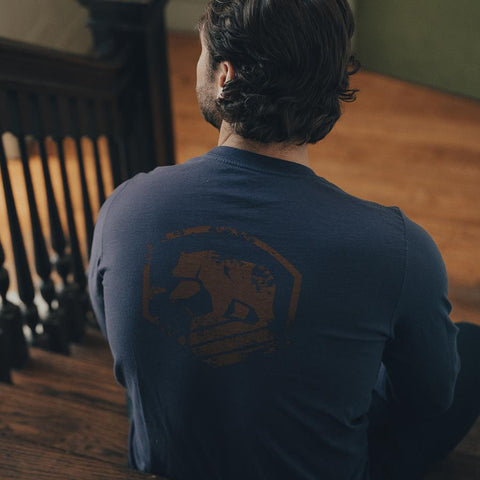 Vintage Activewear Long Sleeve T-shirt - Navy