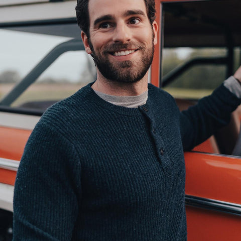 Shaker Sweater - Navy