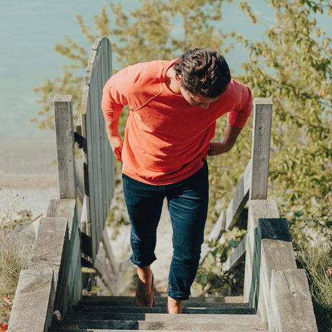 Vintage Slub Raglan Pullover - Sunrise