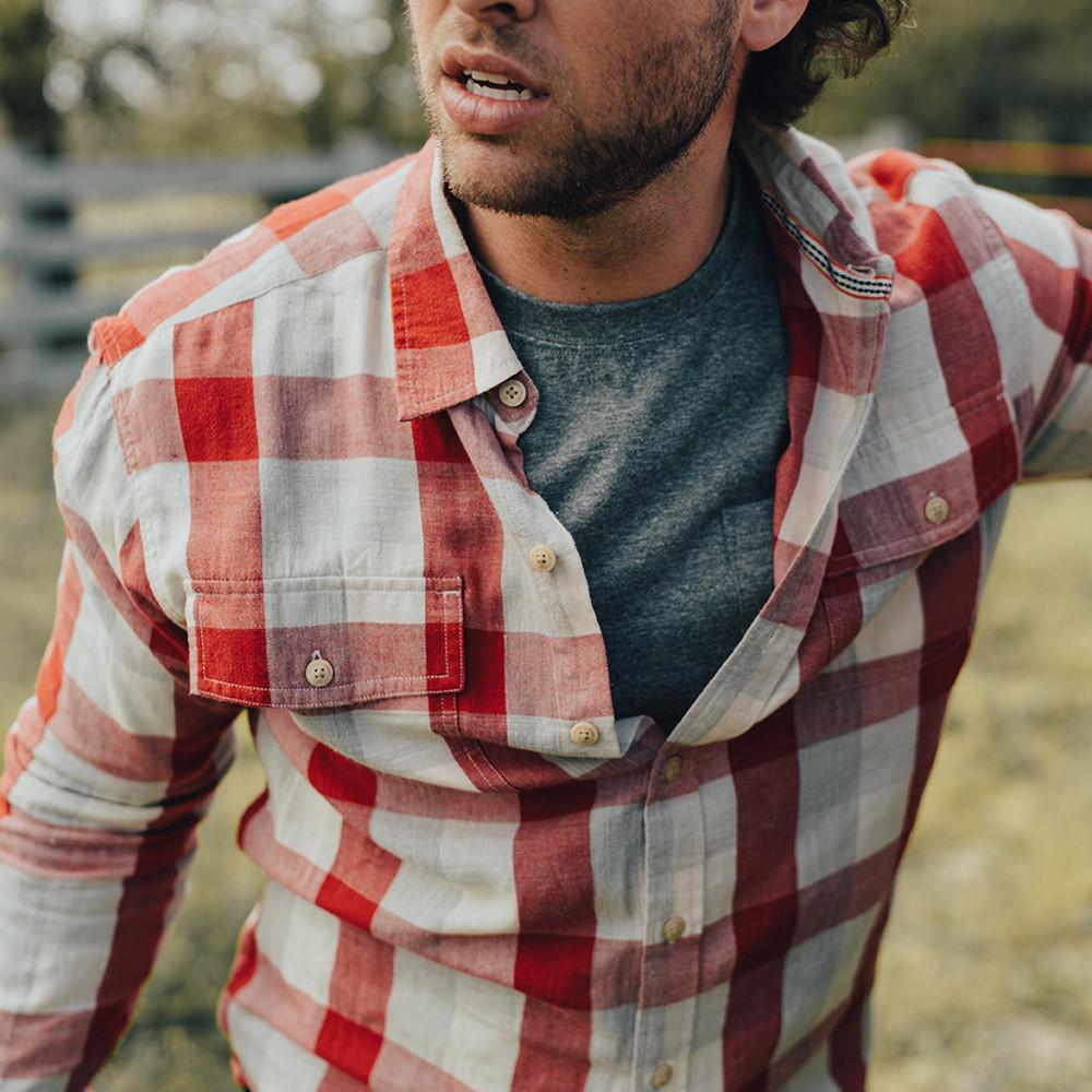 Cousins Plaid Button Up Shirt - Red