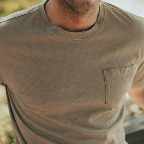Vintage Slub Short Sleeve Pocket T - Sand