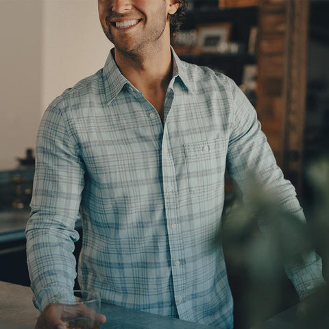 Jasper Button Up Shirt - Blue Haze
