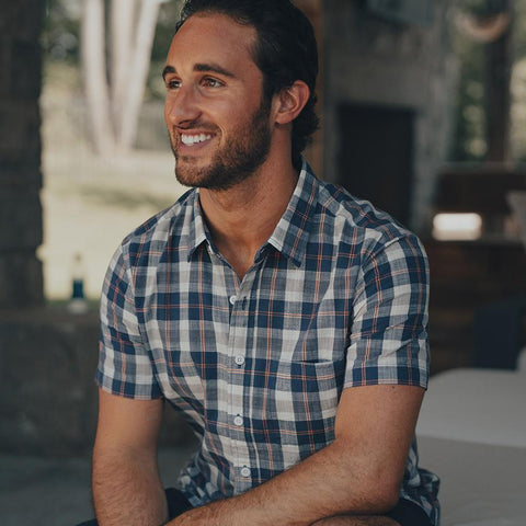 Louis Short Sleeve Button Down Shirt - Navy