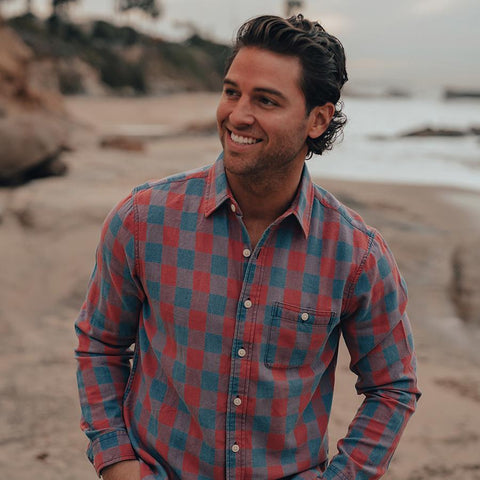 Vintage Buffalo Button Up Shirt - Indigo