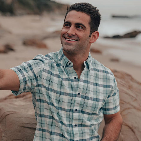 Louis Short Sleeve Button Down Shirt - Teal