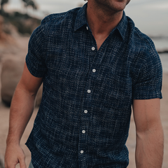 Ocean Short Sleeve Button Up Shirt