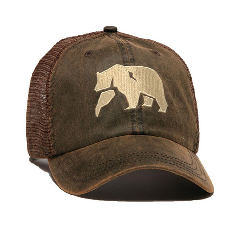 waxed canvas mesh hat
