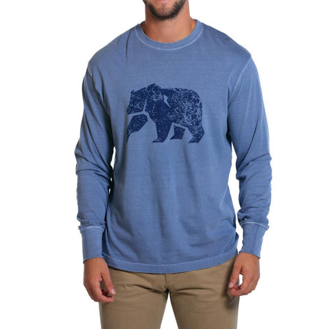 Long Sleeve Bear T - Blue Jean