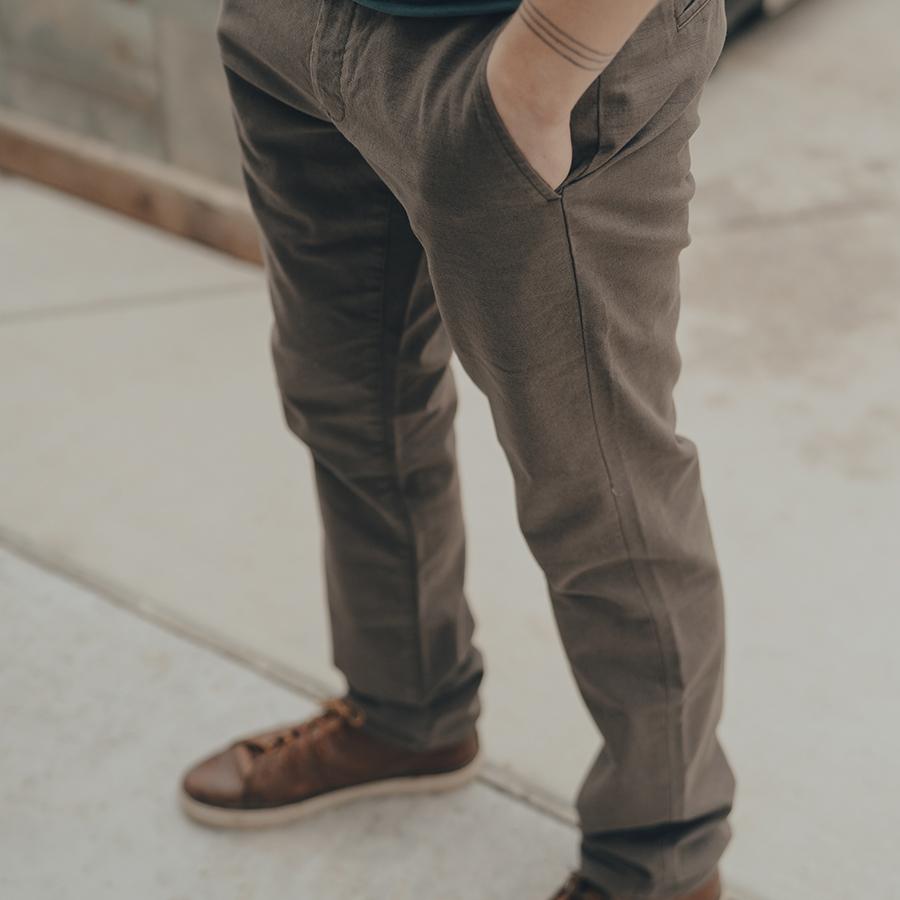 Normal Stretch Canvas Pant - Brown