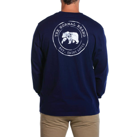 Long Sleeve Circle Back T - Navy