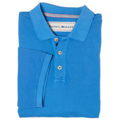 weekday stretch mens polo atlantic blue