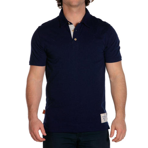 weekend slub mens polo navy