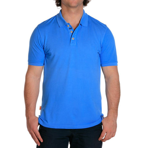 weekday stretch mens polo atlantic blue