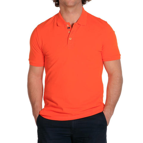 weekday stretch mens polo stone blaze