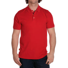 weekday stretch mens polo red
