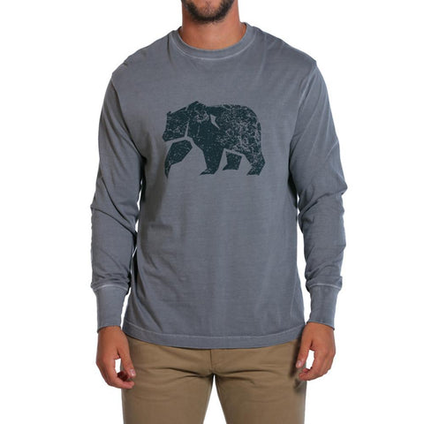 Long Sleeve Bear T - Grey
