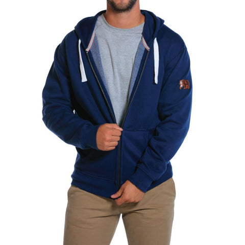 Garment Washed Full-Zip Hoodie
