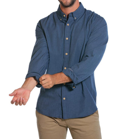 Washed Houndstooth Shirt - Blue