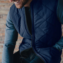 Lincoln Sherpa Lined Vest - Navy