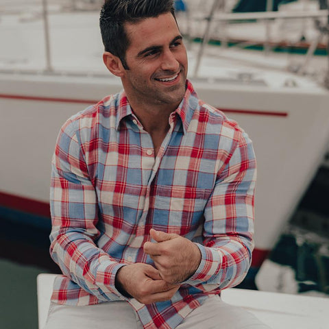 Skipper Button Up Shirt - Red