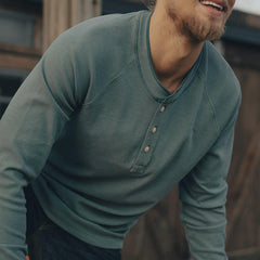 Puremeso Raglan Henley - Teal