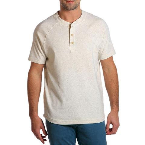 Puremeso Heathered Henley - Stone