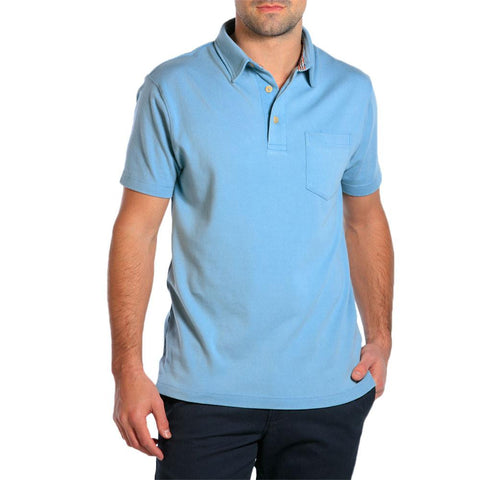 Puremeso Pocket Polo - Faded Denim