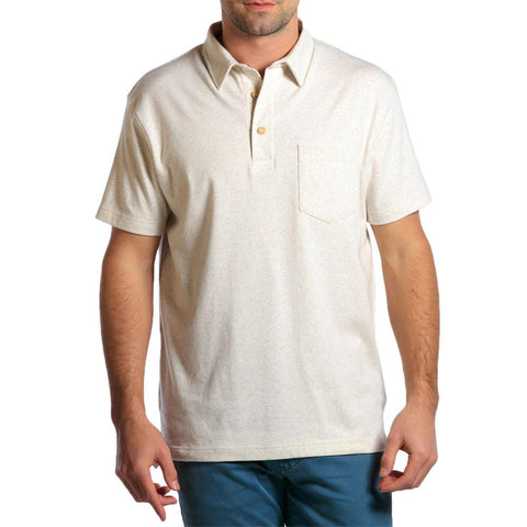 Puremeso Heathered Pocket Polo - Stone