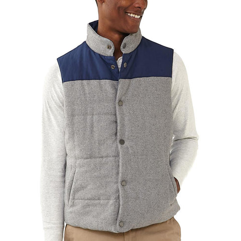 Reversible Vest - Grey Flannel/Navy Shell