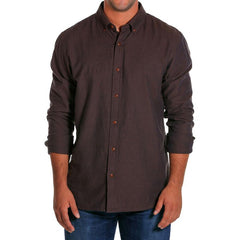 Men's Slim Fit Two-Tone Button Down - Navy/Brown