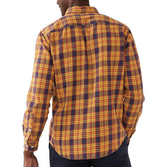 Washed Seasons Plaid Button Down Shirt - Old Gold