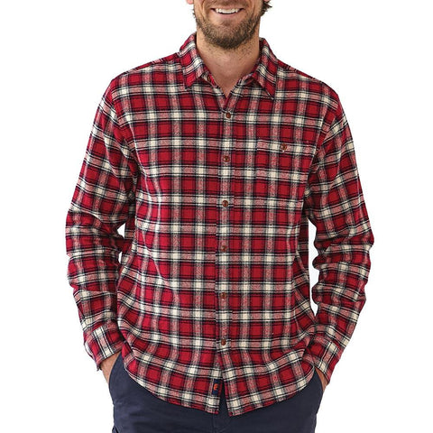 Washed Woodsman Heathered Plaid - Tibetan Red/Navy