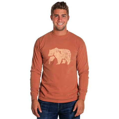 Men's Long Sleeve Bear T - Yam